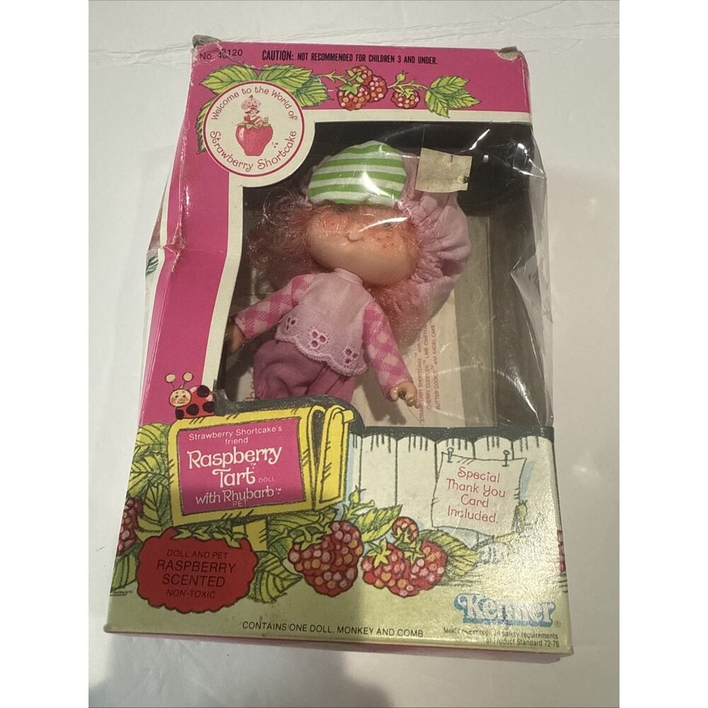 1980’s Strawberry Shortcake RASPBERRY TART 5.5” Doll Kenner Vintage With Box - Picture 6 of 10